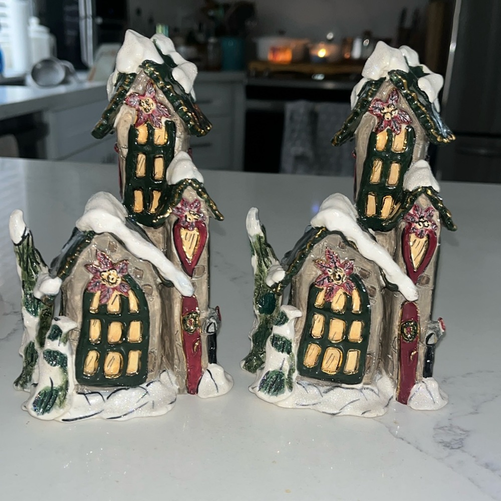 Blue Sky by Heather Goldmine House Candle Sticks